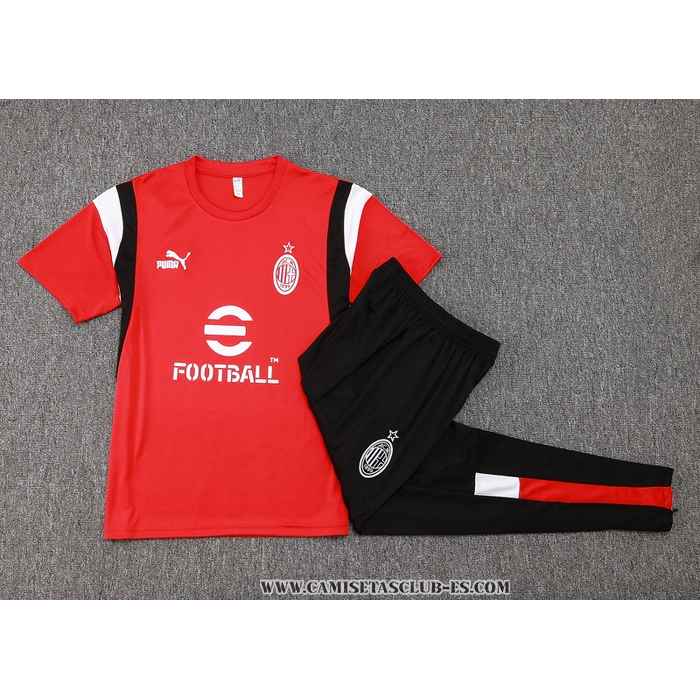 Chandal del AC Milan 23-24 Manga Corta Rojo